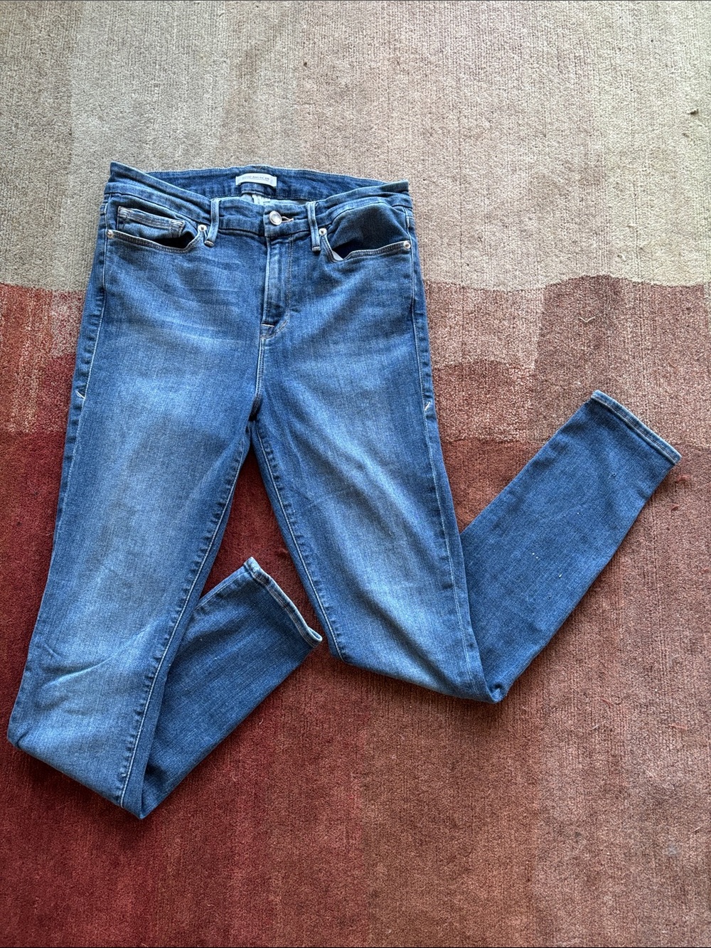 Good American 'Good Legs' Mid-Wash Skinny Jeans - Sz 14/32